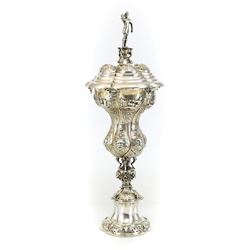 Wolf & Knell German Hanau Silver Lidded Cup