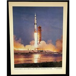 THE LAUNCH OF APOLLO 11, 1969 LITHOGRAPH.