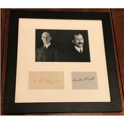 WRIGHT BROTHERS SIGNED (1871-1948), (1867-1912). Autographs professionally framed.