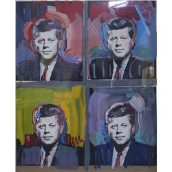 Peter Max, (American, 1937) Lithograph of JFK.