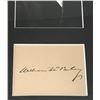 Image 2 : WILLIAM MCKINLEY (1843-1901). Autograph professionally framed.