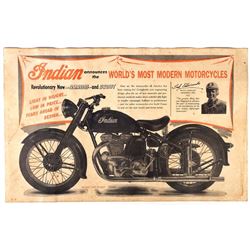1949 INDIAN Motorcycle Advertising Poster