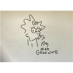 MATT GROENING: DRAWING OF MAGGIE.