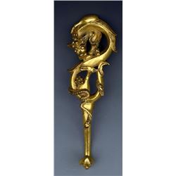 Ancient Chinese Gilt Bronze Belt Hook.