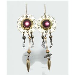 Vtg Steampunk Buren Deluxe Watch Part Earrings