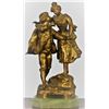 Image 1 : 19th C. LE PASSAGE DU GUE GILT BRONZE SCULPTURE.