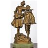 Image 2 : 19th C. LE PASSAGE DU GUE GILT BRONZE SCULPTURE.