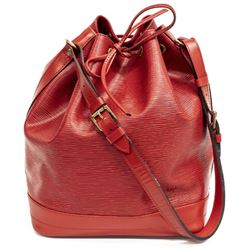 LOUIS VUITTON 'NOE GM' RED EPI LEATHER BUCKET BAG