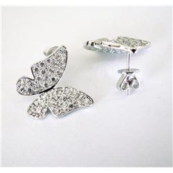 Creation Diamond Butter Earring 1.60Ct 18k W/g Overlay