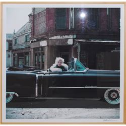 Milton H. Greene - Marilyn profile in car, Los Angeles.