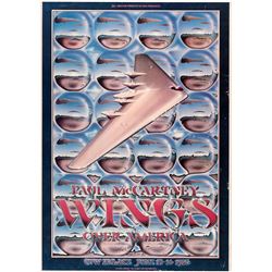 "PAUL McCARTNEY WINGS OVER AMERICA" COW PALACE 1976 CONCERT POSTER.