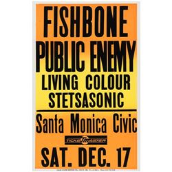 FISHBONE & PUBLIC ENEMY CONCERT POSTER.