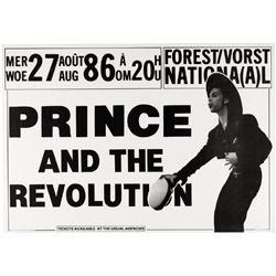 "PRINCE AND THE REVOLUTION" 1986 BELGIUM CONCERT POSTER.