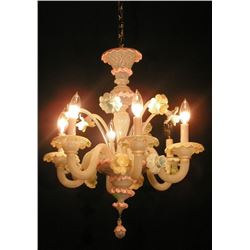 Italian art glass chandelier.