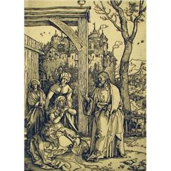 Durer woodcut Christ Taking Leave of His Mother.