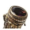 Image 2 : Silver Gilt Emeralds Pearls & Amethyst Cane Handle