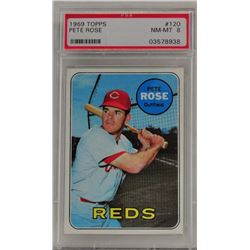 1969 Topps Pete Rose PSA Graded 8