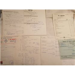 A COLLECTION OF SAMMY DAVIS JNR RECIEPTS FOR A LONDON SHOW.