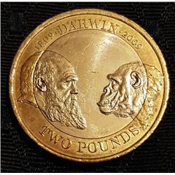 BRITISH COINS: SHAKESPHERE, DARWIN.