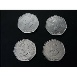 SHERLOCK HOMES BRITISH 50P COINS.
