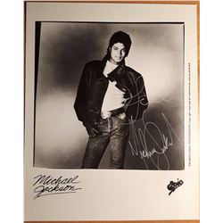 Michael Jackson signed 80's promo photo.