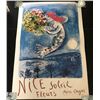 Image 1 : MARC CHAGALL NICE SOLEIL FLEURS MOURLOT TRAVEL POSTER. (1887-1985).