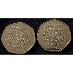 (2) 50P BREXIT 50P COINS.