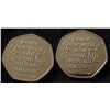 Image 1 : (2) 50P BREXIT 50P COINS.