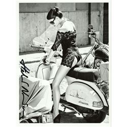 Helmut Newton signed photo.