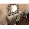 Image 1 : BEDROOM SET INCLUDES DESK WITH MIRROR AND CHAIR AND TWO NIGHT STANDS.  RETAIL $7,700.00
