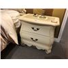 Image 1 : SET OF TWO IVORY COLOURED NIGHT STANDS.