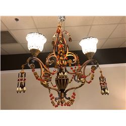 BEADED CHANDELIER.  RETAIL $2,250.00