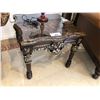 Image 1 : STONE TOP ACCENT TABLE WITH LAMP.  $1,650.00