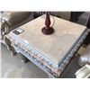 Image 2 : FORMAL STONE TOP TWO PC. COFFEE TABLE SET INC. COFFEE AND END TABLES.  RETAIL $3,950.00