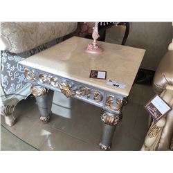 STONE TOP ACCENT TABLE