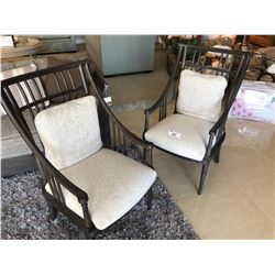 PAIR OF GREY MODERN LOOK SIDE CHAIRS.  RETAIL $2,600.00