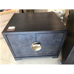 GREY TWO DOOR SIDE CABINET.  RETAIL $1,890.00