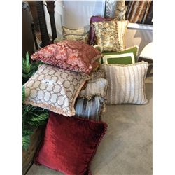 LARGE LOT OF THROW CUSHIONS