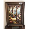 Image 1 : PAINTED ARTWORK WITH WOODEN FRAME - MEDITERRANEAN