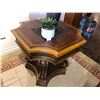 Image 2 : WOODEN INLAYED TWO PC. COFFEE TABLE SET WITH COFFEE AND END TABLES.  RETAIL $3,600.00