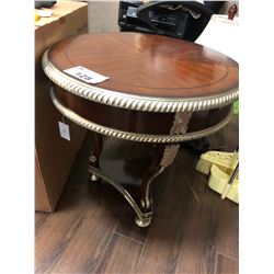 SMALL ROUND ACCENT TABLE.  RETAIL $1,150.00