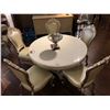 Image 1 : FORMAL DINING ROOM SET WITH ROUND MARBLE TOP TABLE AND FIVE CHAIRS.  RETAIL $10,300.00