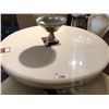 Image 2 : FORMAL DINING ROOM SET WITH ROUND MARBLE TOP TABLE AND FIVE CHAIRS.  RETAIL $10,300.00