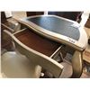 Image 3 : LEATHER INLAYED HALL DESK WITH LEATHER / WOOD FRAME CHAIR.  RETAIL $2,330.00