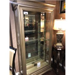 GLASS FRONT / SIDE APPROX. 7' TALL CURIO CABINET.  RETAIL $2,650.00