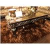 Image 1 : MARBLE TOP TWO PC. COFFEE TABLE SET INCLUDES COFFEE AND END TABLES.  RETAIL $3,950.00
