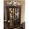 Image 1 : LARGE DOUBLE DOOR GLASS FRONT CURIO CABINET.  RETAIL $3,280.00