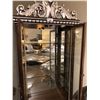 Image 2 : LARGE DOUBLE DOOR GLASS FRONT CURIO CABINET.  RETAIL $3,280.00