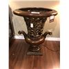 Image 1 : LARGE WOODEN VASE STAND. RETAIL $1,800.00