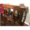 Image 1 : WOOD WITH GLASS FRONT BUFFET.  RETAIL $2,750.00